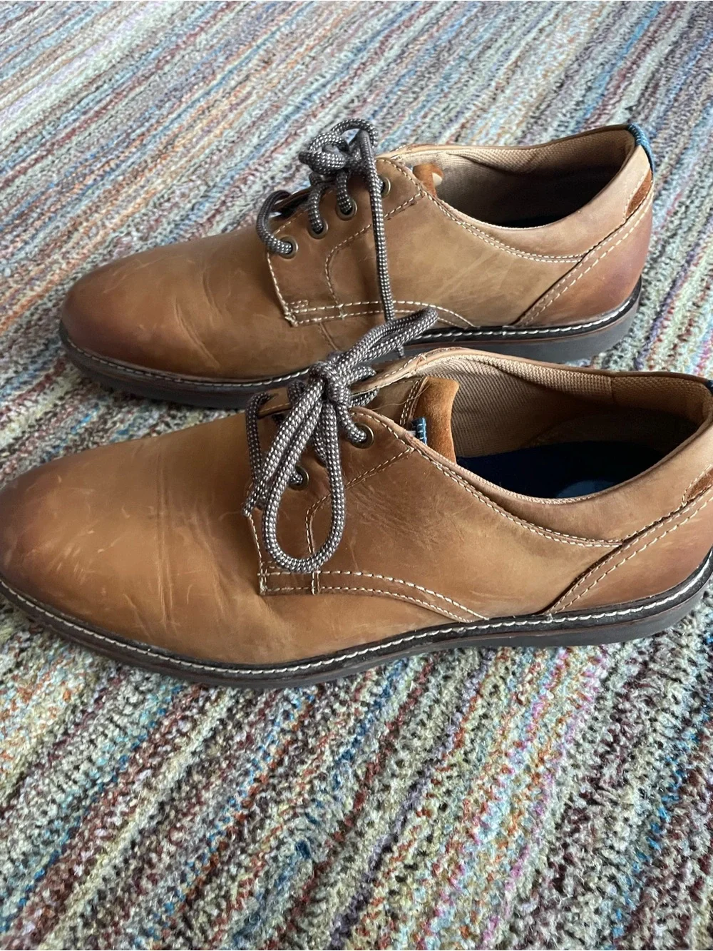 Nunn Bush Tan Brown Lace-Up Oxfords Men’s Size 10.5‎